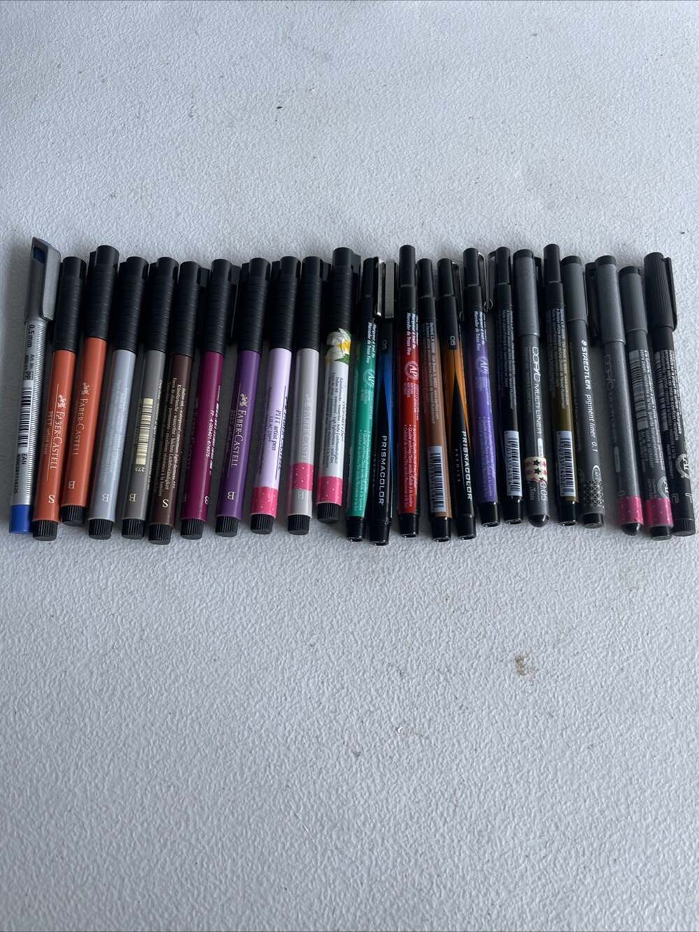 Staedtler/PrismaColor/ Fiber Castellated/ Copic Artist Pen Lot Of 24
